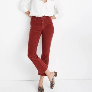Madewell Burgundy Flare Pants
